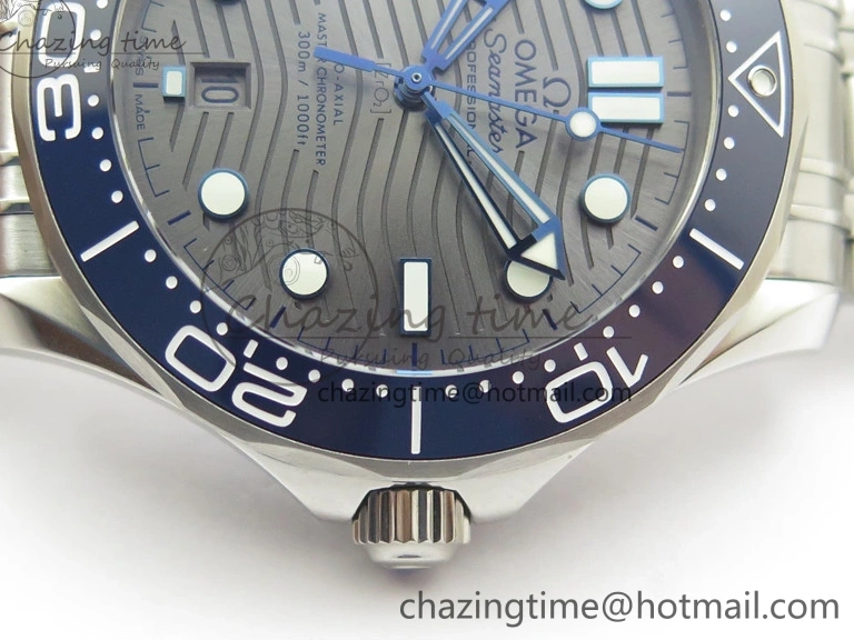 1225 Seamaster Diver 300M ORF 1:1 Best Edition Blue Ceramic Gray Dial on SS Bracelet A HighQuality 7867